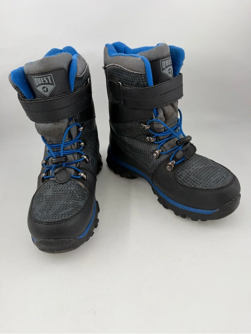 Quest Kids Menace -SZ 5Y-Black Blue 100g 3M Thinsulate Outfoor Winter Snow Boot